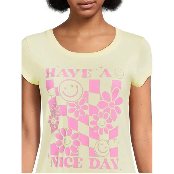 Wound Up Juniors Have A Nice Day Graphic T-Shirt - Picture 4 of 10